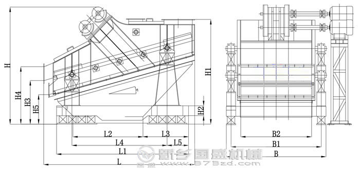 高效重型振動篩結構